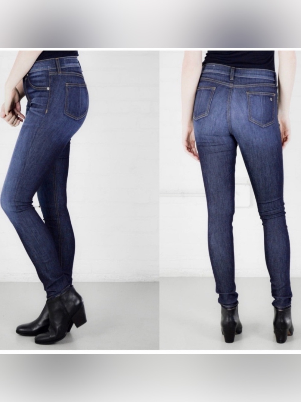 Rag & Bone 10” Skinny Jean Dark Wash Soft Harrow Sz 28